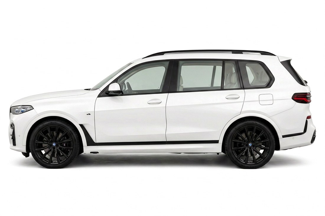 White luxury SUV with 35% vlt — medium window tint — Golding Auto Films