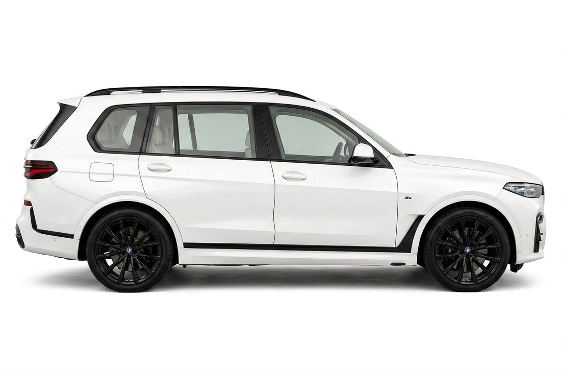 White luxury SUV with 35% vlt — medium window tint — Golding Auto Films